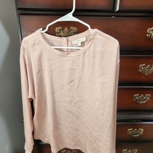 LOFT Women's Pink Long Sleeve Top